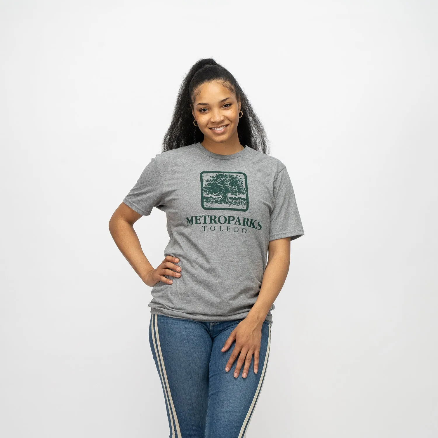 Metroparks Toledo Vintage Tree Logo Gray Shirt