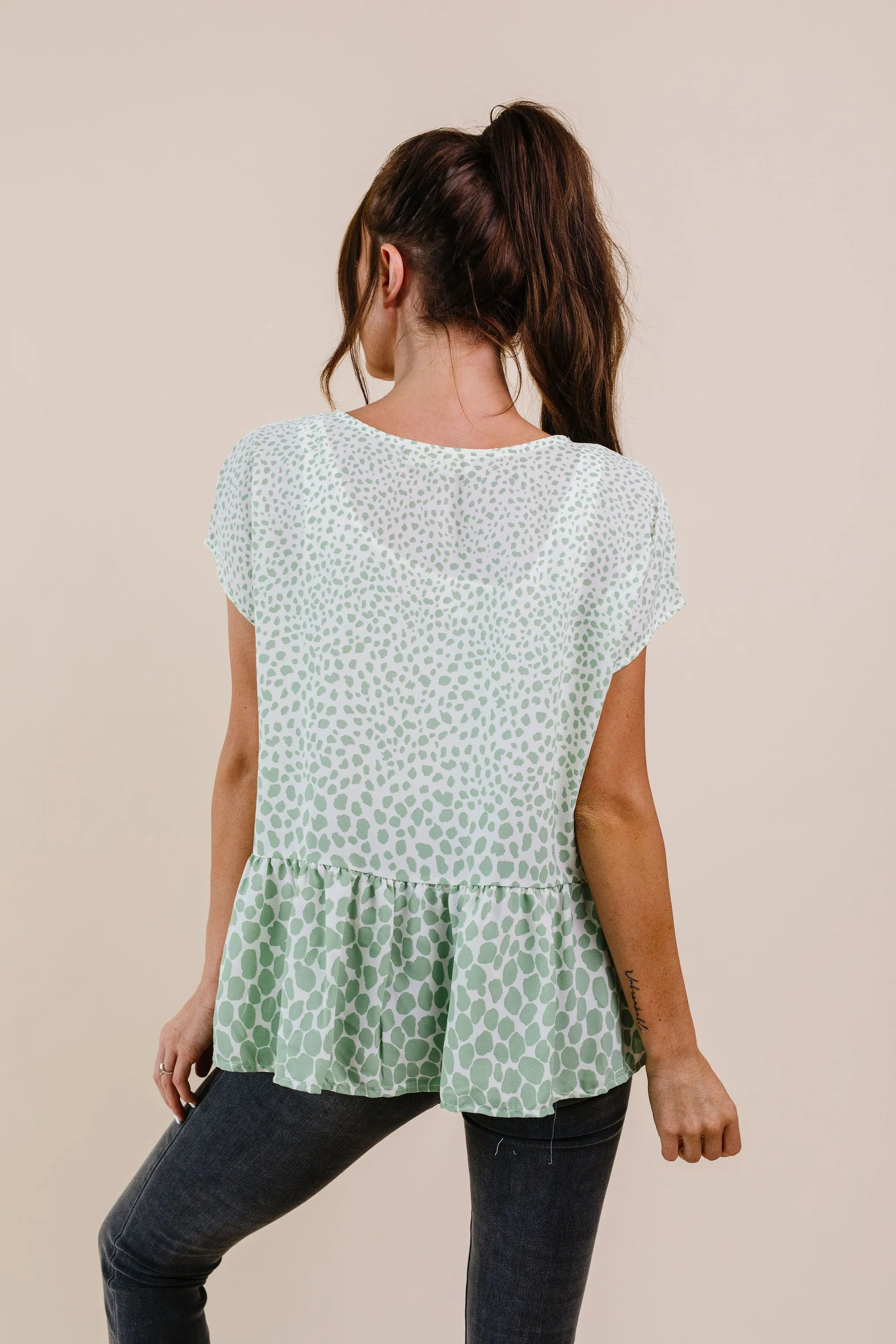 Minty Fresh Spots Blouse