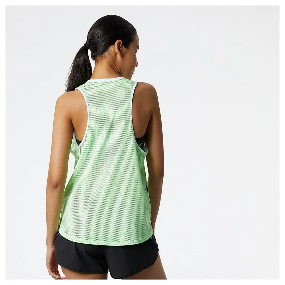 New Balance Printed Fast Flight Tank (women's) - Vibrant spring glo heather