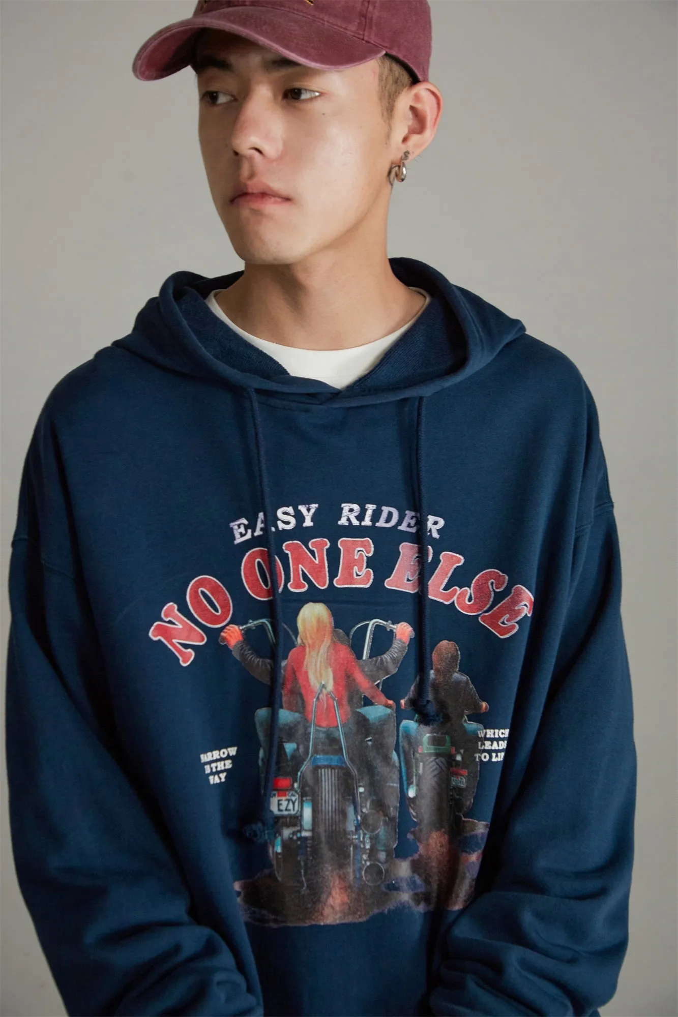 Noe Loose Easy Rider Print Hoodie