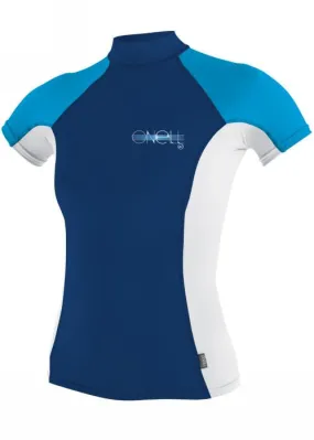 O'Neill girls rash tops - cobalt