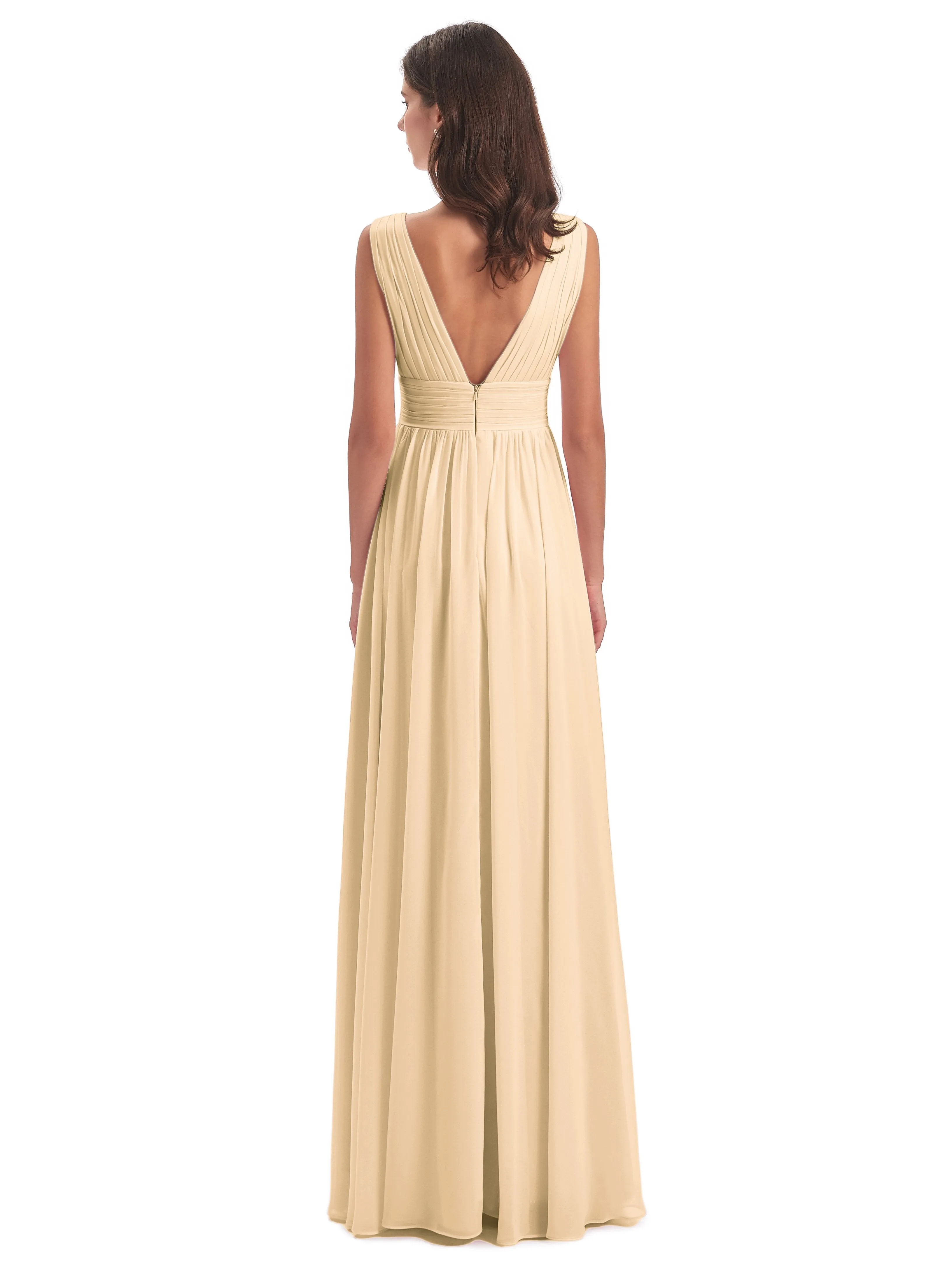 Peach Bridesmaid Dresses Uk Charming Chiffon V Neck Split Long Bridesmaid Dresses