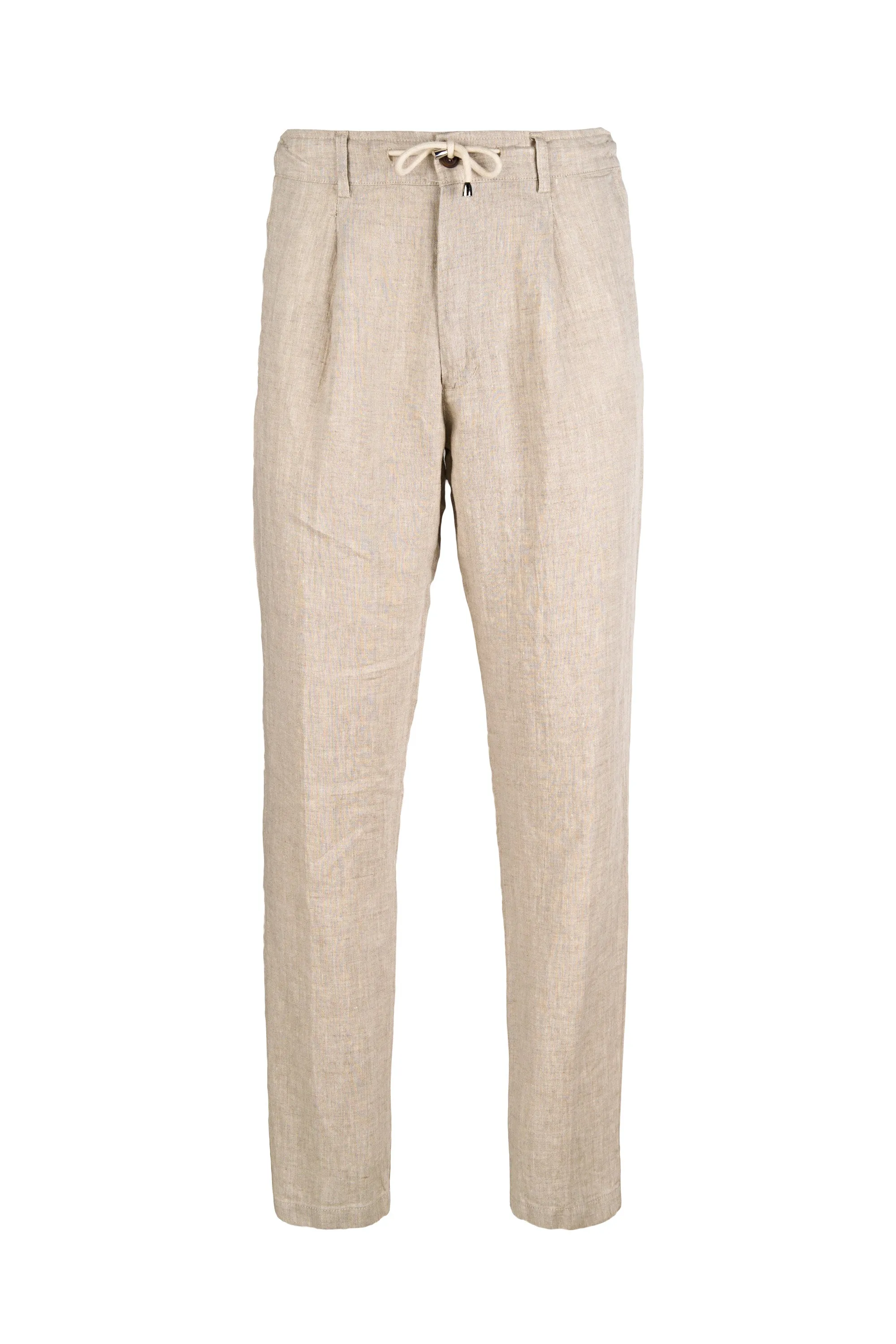 Pure Linen Drawstring trousers with pinces