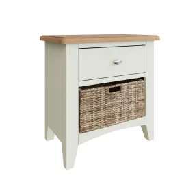 Salisbury Pure White Cabinet 1 Drawer 1 Basket 50 x 30 x 50 cm