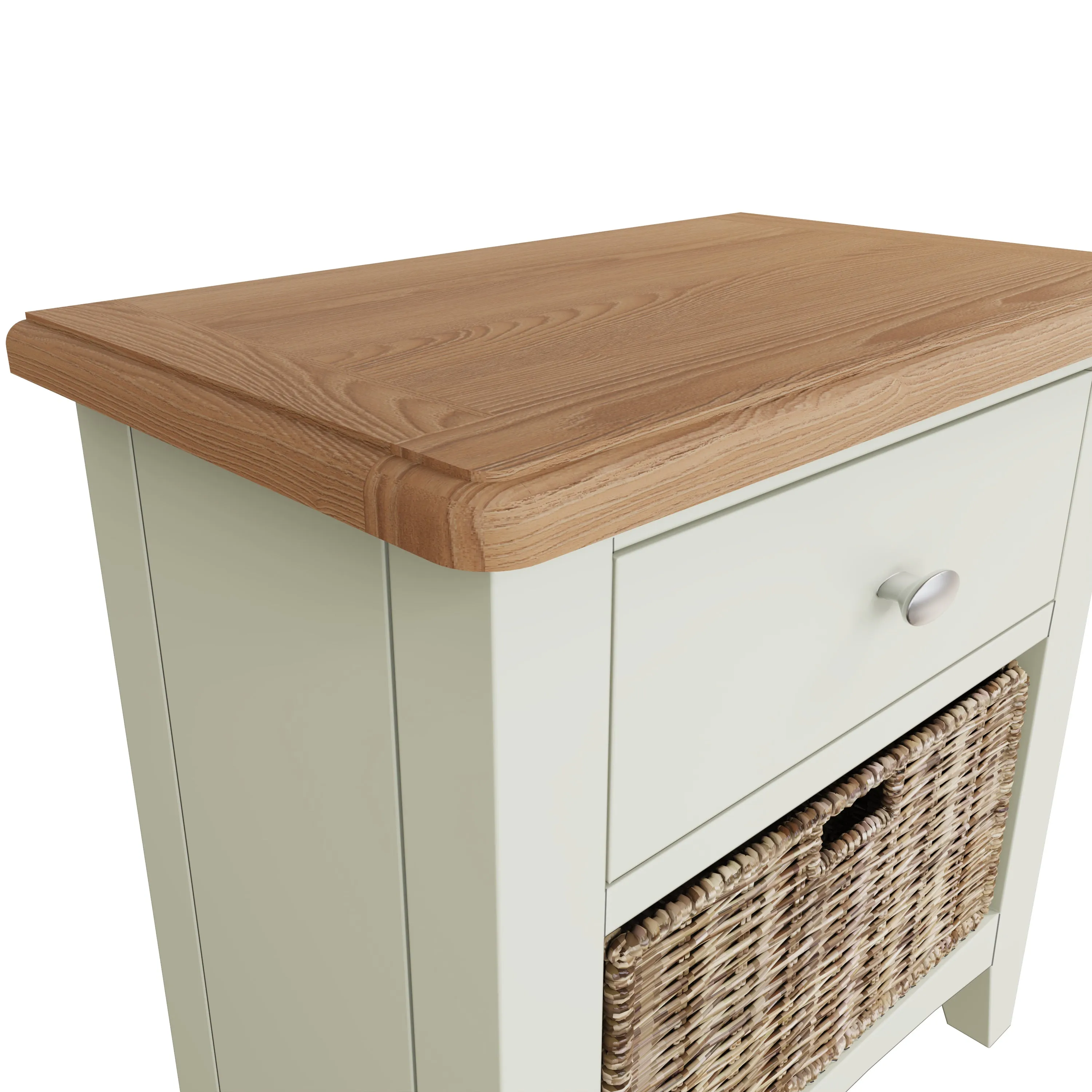 Salisbury Pure White Cabinet 1 Drawer 1 Basket 50 x 30 x 50 cm