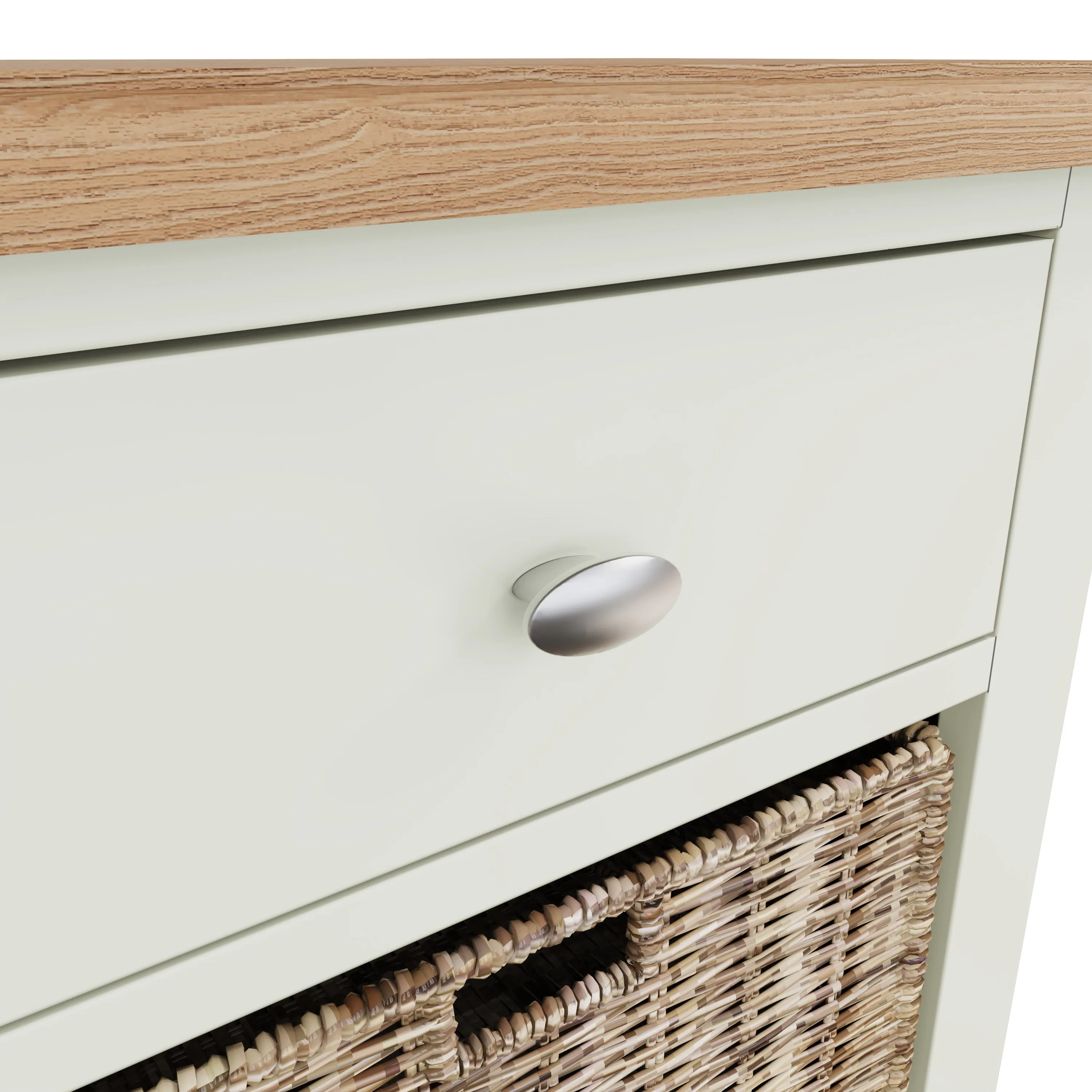 Salisbury Pure White Cabinet 1 Drawer 1 Basket 50 x 30 x 50 cm