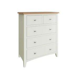 Salisbury Pure White Chest of Drawers 2 Over 3 80 x 40 x 95 cm