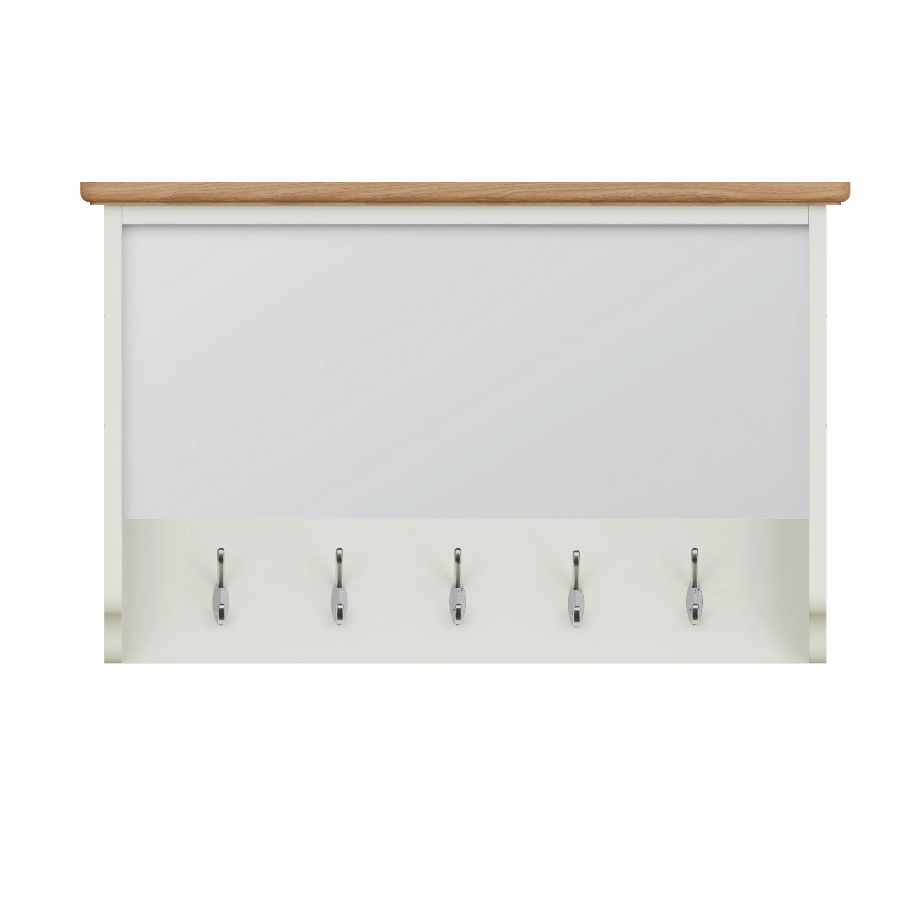 Salisbury Pure White Wall Coat Rack with Mirror 80 x 15 x 50 cm