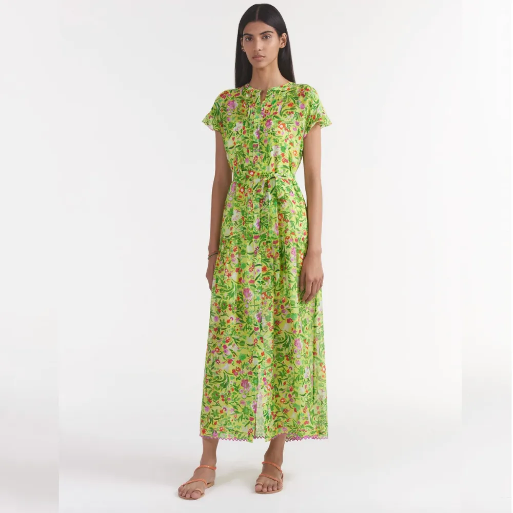 Saloni Bettie B Dress - Bouquet Lime