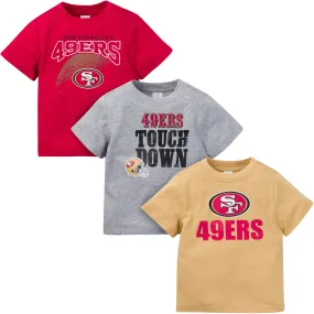 San Francisco 49ers Boys 3-Pack Short Sleeve Tees