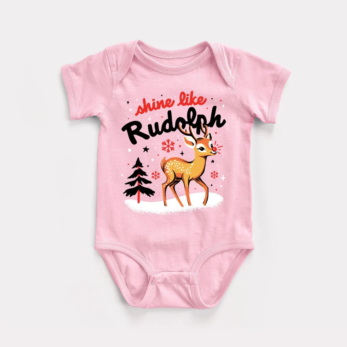 Shine Like Rudolph Baby Bodysuit