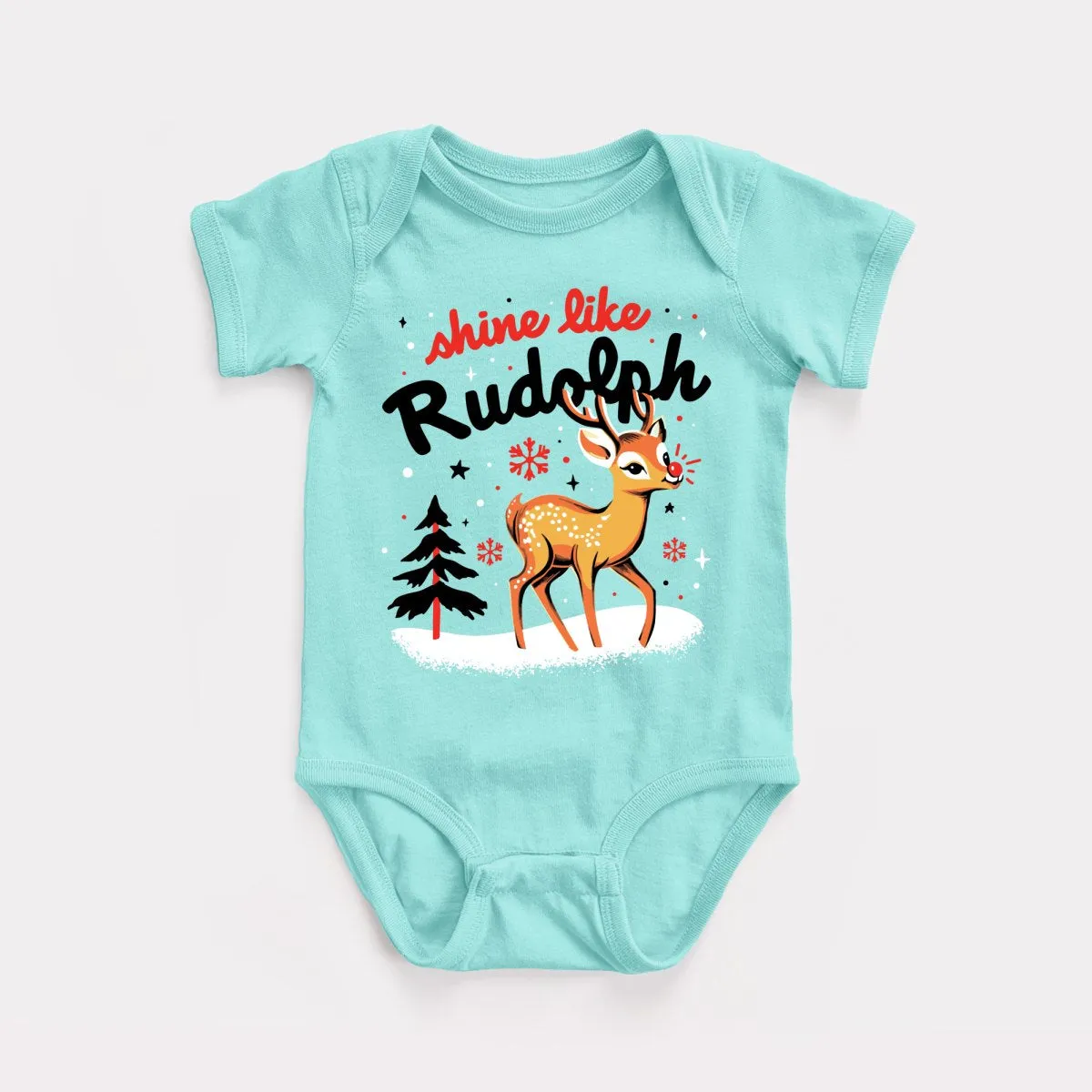 Shine Like Rudolph Baby Bodysuit