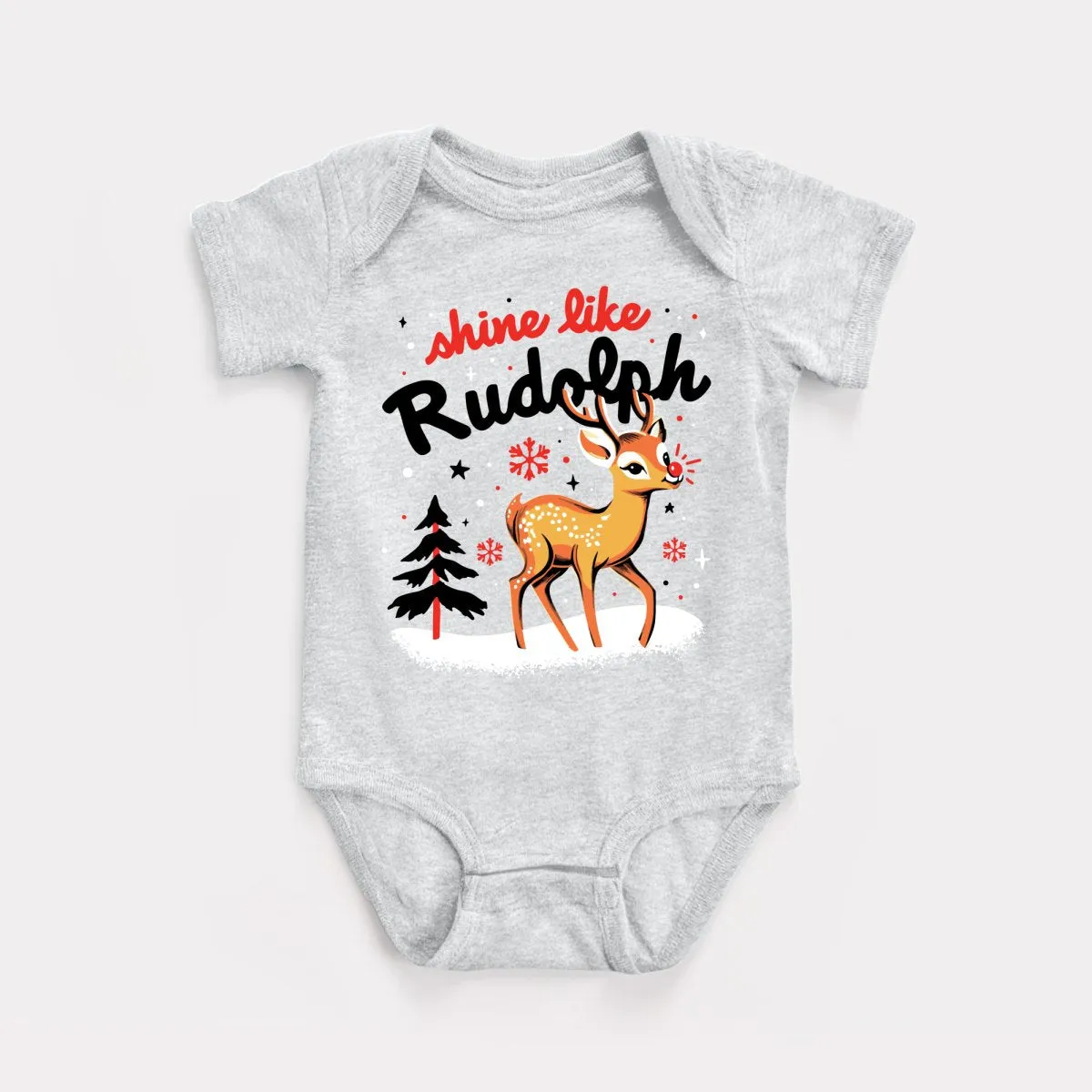 Shine Like Rudolph Baby Bodysuit