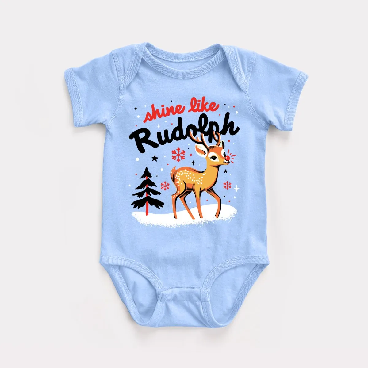 Shine Like Rudolph Baby Bodysuit