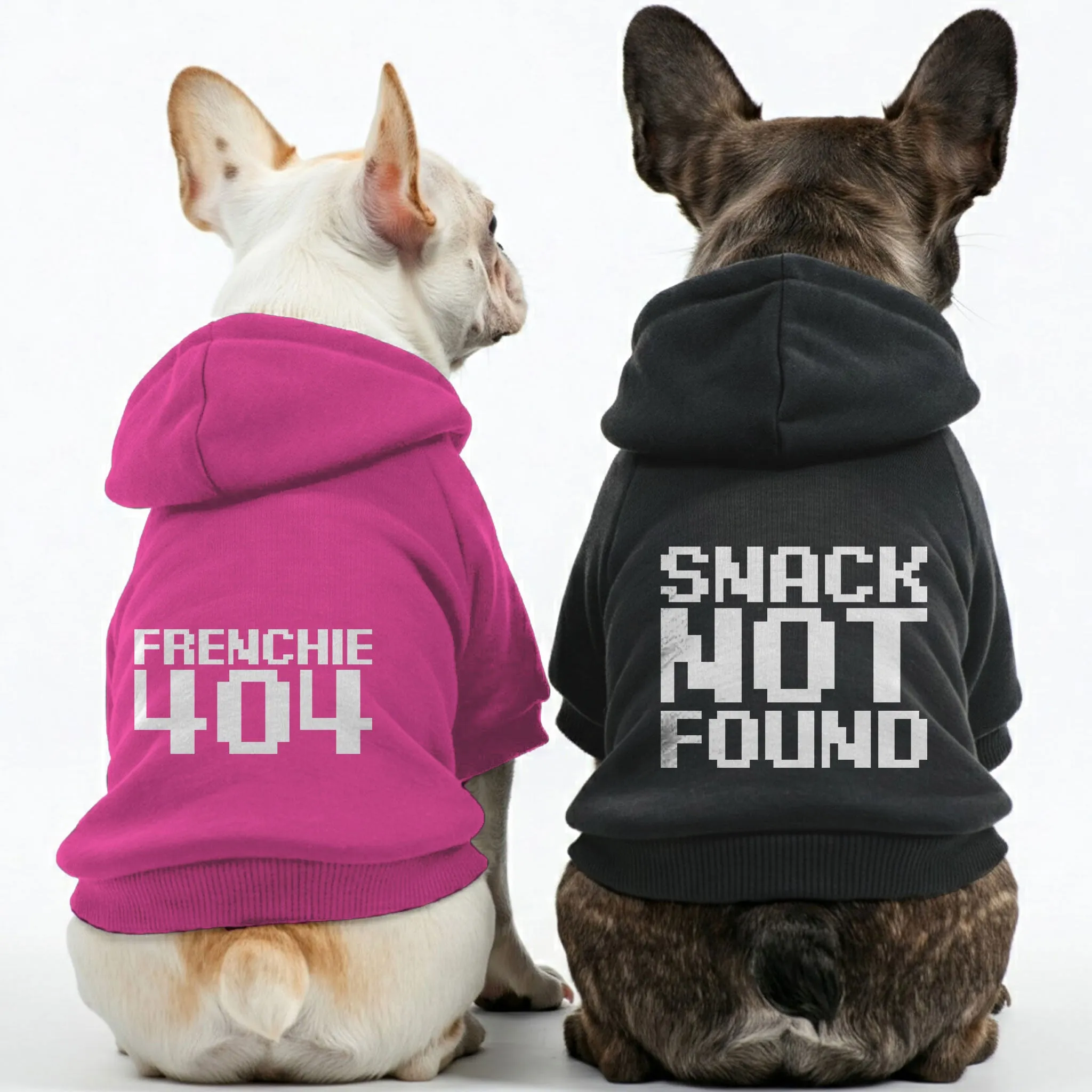 Snack Not Found and Frenchie 404 - Matching French Bulldog Hoodies – Stylish, Cozy & Personalized!