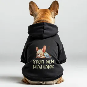 Snore now, play later - Personalized French Bulldog Hoodies with Funny Quotes – Stylish, Cozy, and Premium 100% Cotton