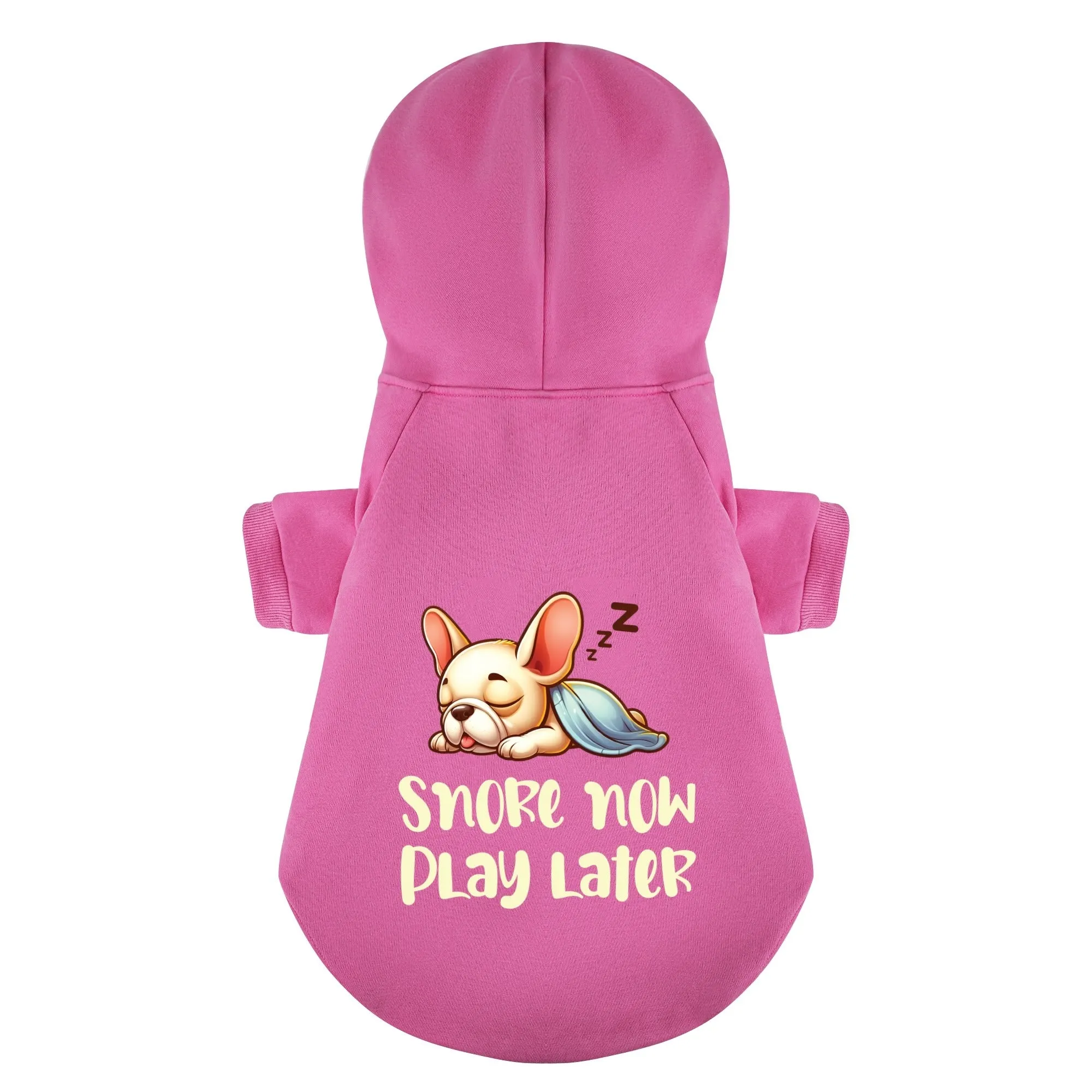 Snore now, play later - Personalized French Bulldog Hoodies with Funny Quotes – Stylish, Cozy, and Premium 100% Cotton