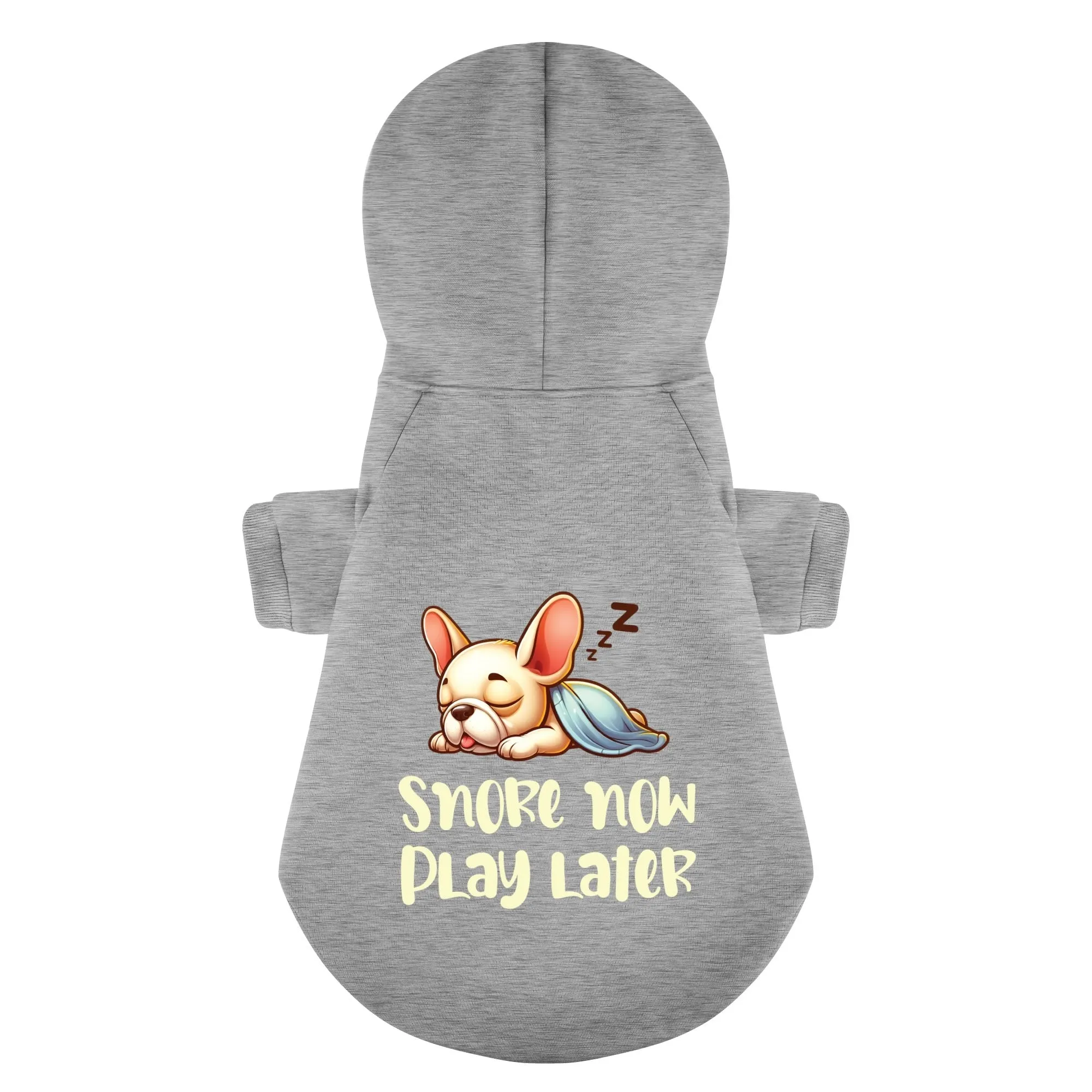 Snore now, play later - Personalized French Bulldog Hoodies with Funny Quotes – Stylish, Cozy, and Premium 100% Cotton