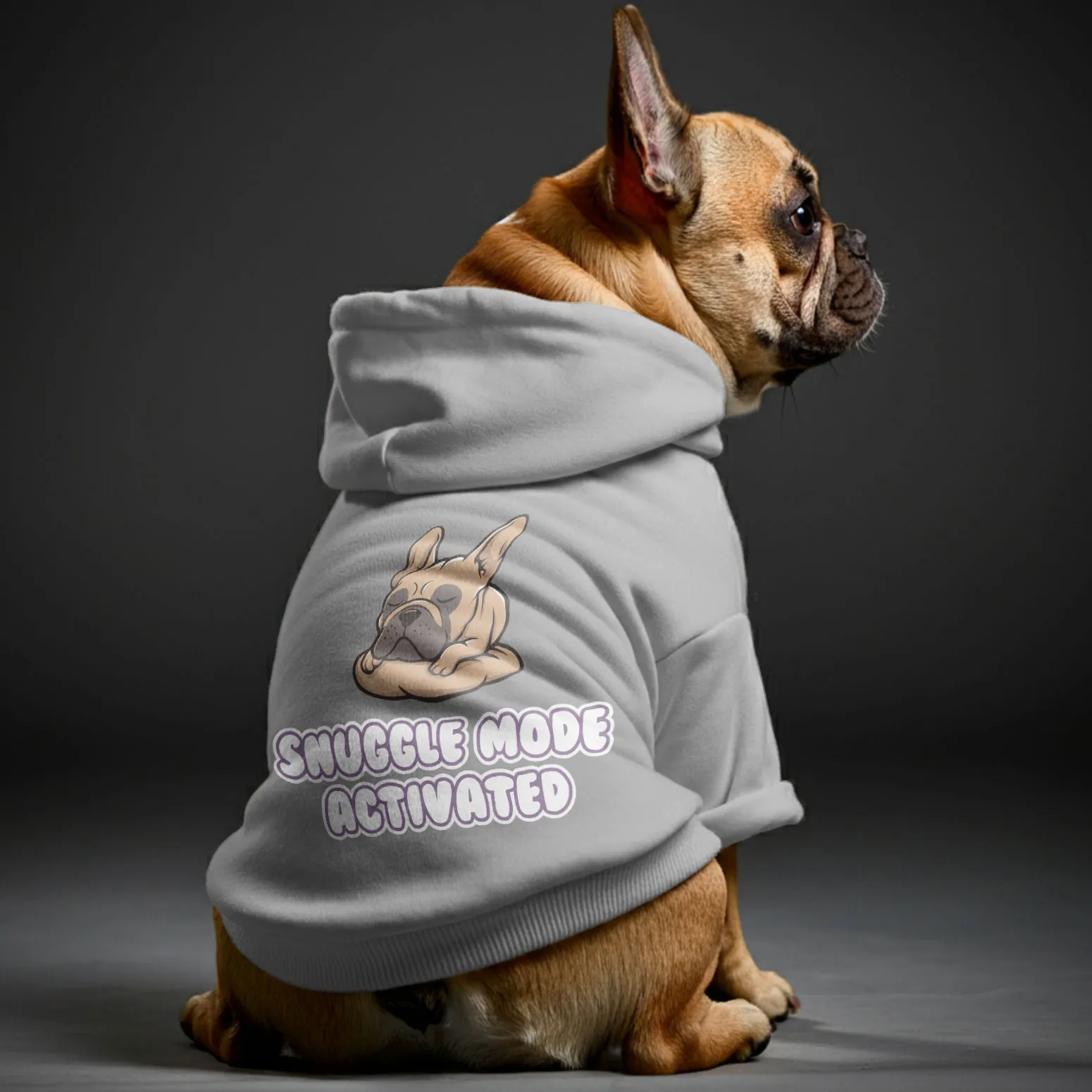 Snuggle mode Activated - Personalized French Bulldog Hoodies with Funny Quotes – Stylish, Cozy, and Premium 100% Cotton