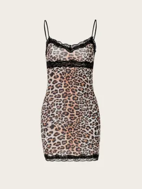 Sutton Leopard Lace Detail Dress