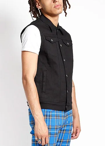 Trash & Vaudeville Black Denim Vest by Tripp NYC