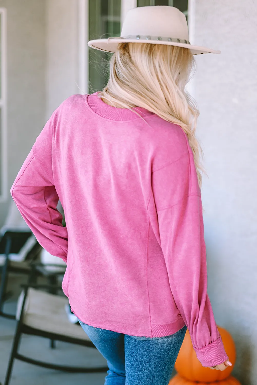 Twist Open Back Oversized Sweatshirt