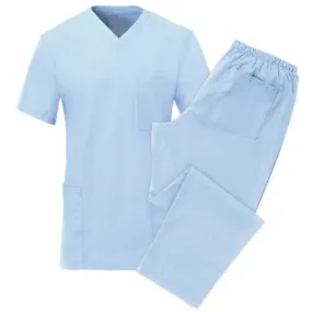 Unisex Scrub Trouser & Tunic Set - Pale Blue