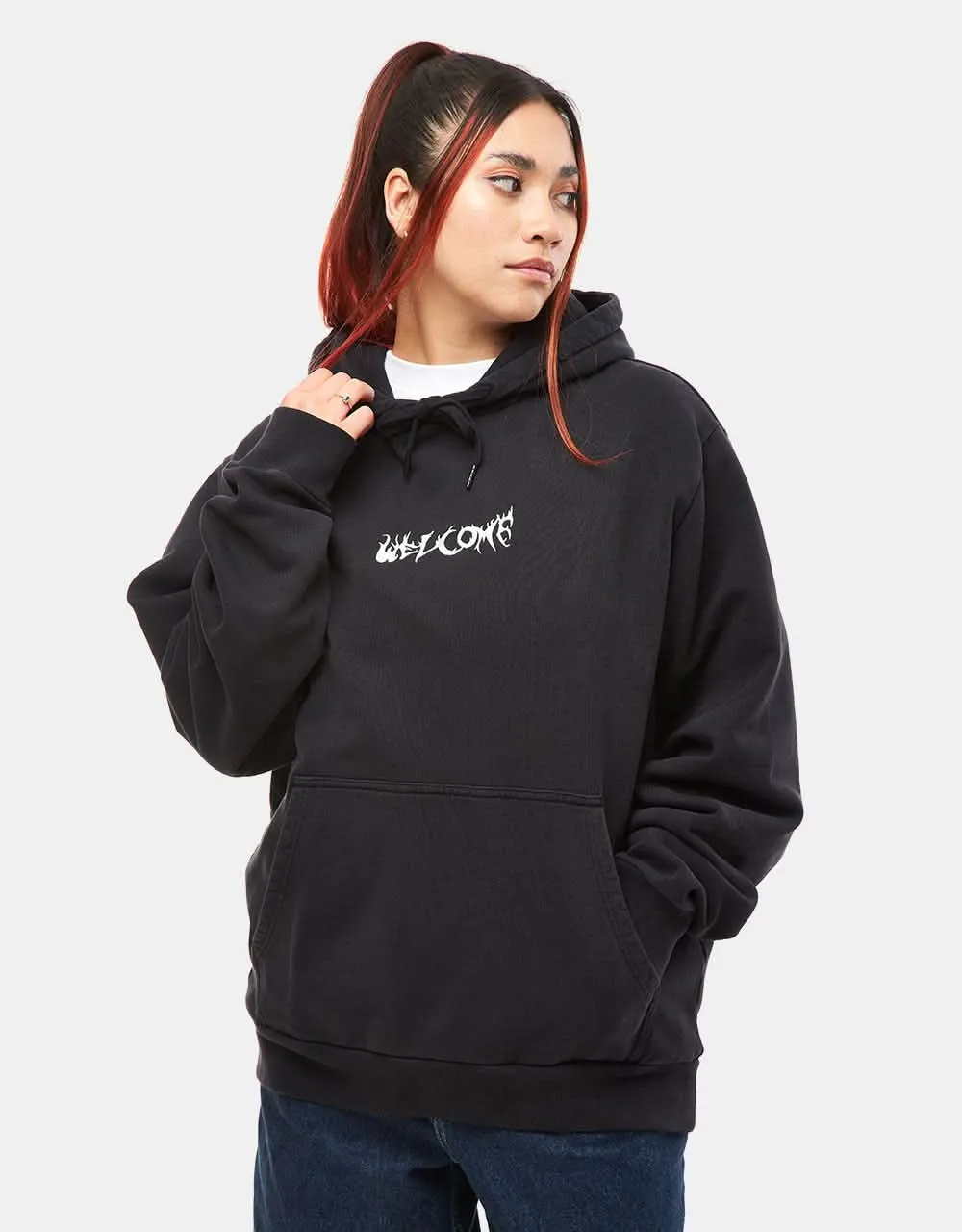 Welcome Light and Easy Pigment-Dyed Pullover Hoodie - Black