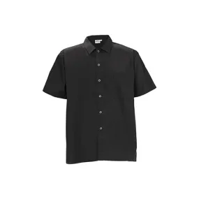 Winco UNF-1KXXL Black Poly-Cotton Blend Short Sleeved Chef Shirt – Double Extra Large