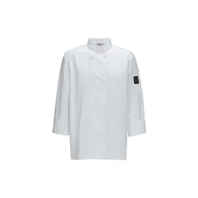 Winco UNF-6WS White Poly-Cotton Men’s Tapered Fit Chef Jacket – Small